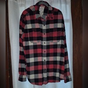 Heritage AEO Flannel Shirt Men's XL‎ Red Black Gorpcore Heritage Classic Fit EUC